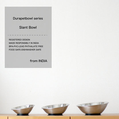 「ふんばるステンレス食器　デュラペット　スラントボウルM」