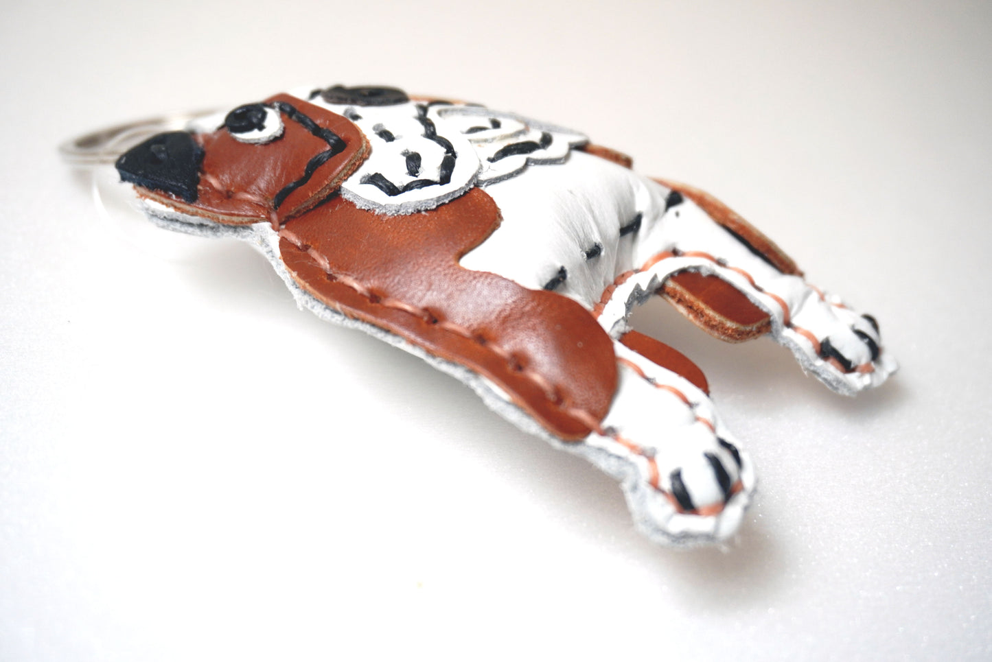 レザーブルドッグキーホルダー