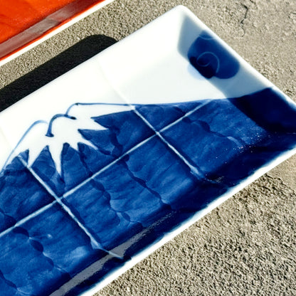 【伊万里焼】富士山長角皿