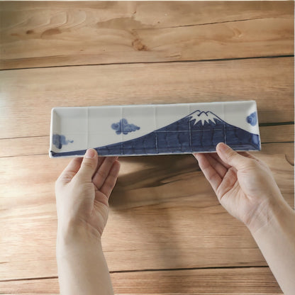 【伊万里焼】富士山長角皿